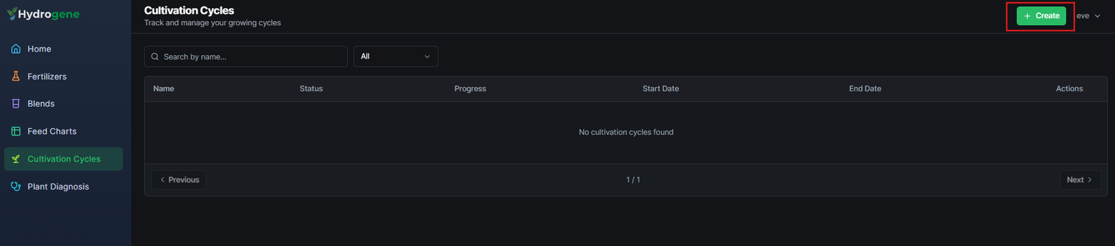 Growing Setup form showing crop type, medium, tank volume, and other fields